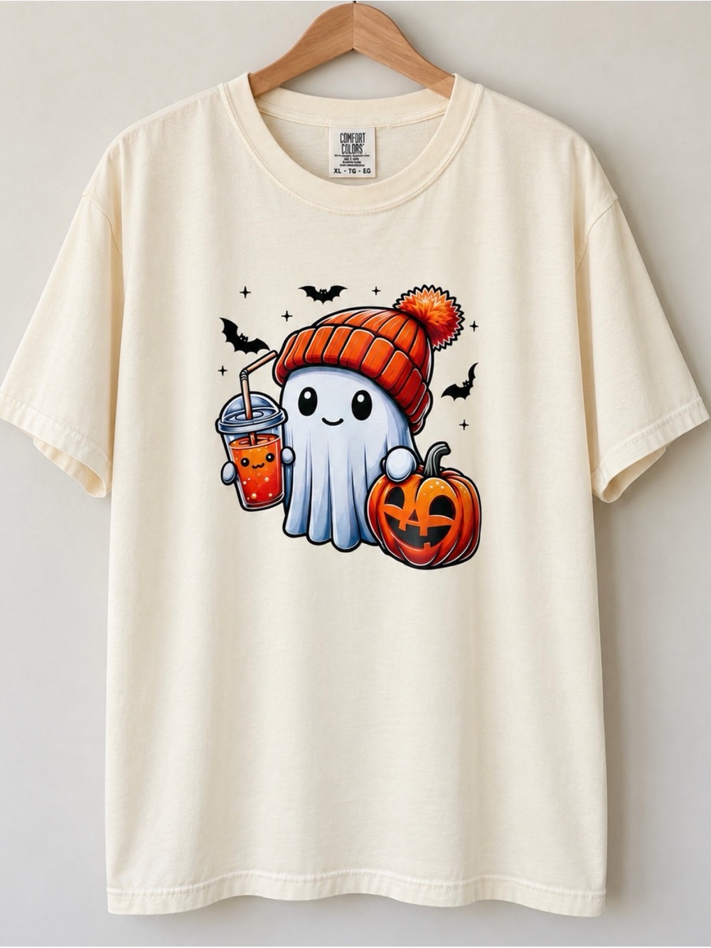 Comfort Colors XL Halloween Ghost Pumpkin
Graphic Tee | Fall Spooky Season